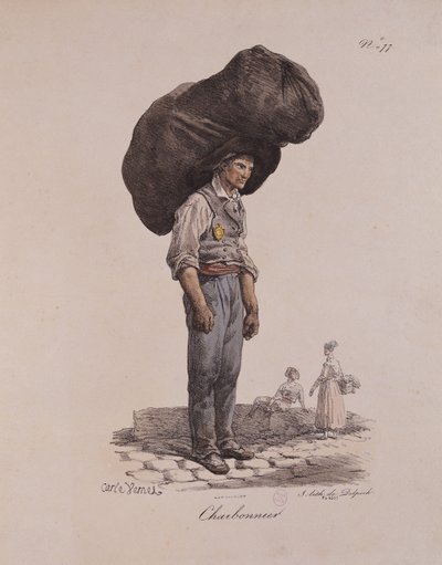 A Collier, a „Párizsi kiáltások” sorozat 11. száma, vésette: Francois Seraphin Delpech (1778-1825) alkotó: Antoine Charles Horace Vernet