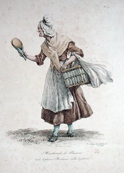 A cukrászsütemény eladó, 4. a Párizs kiáltásai sorozatból, metszett: Francois Seraphin Delpech (1778-1825) alkotó: Antoine Charles Horace Vernet