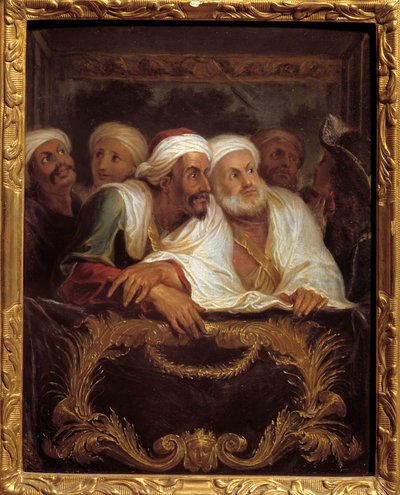 Mohamed Temin marokkói nagykövet egy előadáson vesz részt az olasz vígjáték páholyában Párizsban 1682 februárjában Antoine Coypel festménye (1661-1722) 17. századi nap. 0,28x0,22 m alkotó: Antoine Coypel