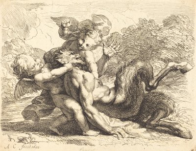Pan Overcome by Putti alkotó: Antoine Coypel