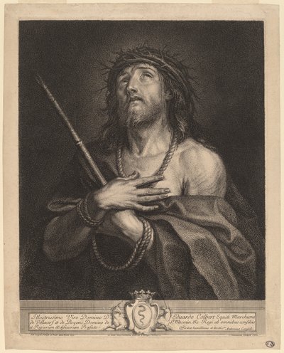 Krisztus mint a fájdalmak embere alkotó: Antoine Coypel, finished in engraving by Charles Simonneau