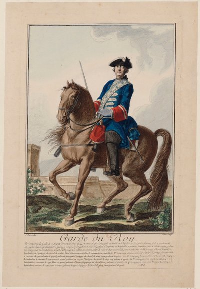 Garde du roi király testőrsége, 1756. alkotó: Antoine Jean De Fehrt