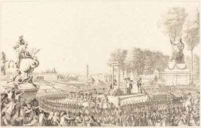 1793. október 16-án, Marie-Antoinette halálán alkotó: Antoine Jean Duclos after Charles Monnet