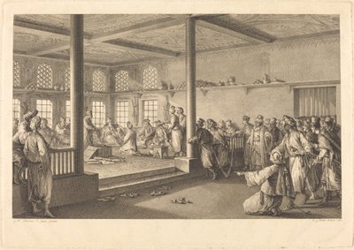 Choiseul-Gouffier fogadása Hassan-Tchousch-Oglouban alkotó: Antoine Jean Duclos after Jean Michel Moreau