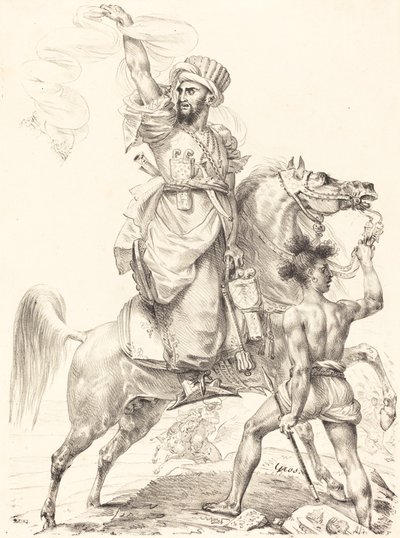 A mamelukok főnöke lóháton alkotó: Antoine Jean Gros