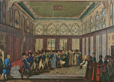 Aubert du Bayet tábornokot az oszmán nagyvezír fogadta Konstantinápolyban 1796-ban alkotó: Antoine-Laurent Castellan