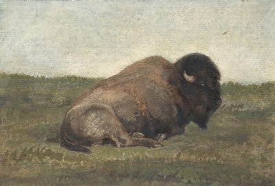 Bölény fekve, 1810-75. alkotó: Antoine Louis Barye