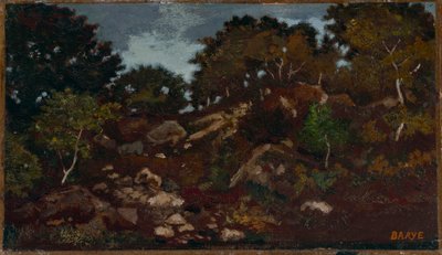 Sziklák a Fontainebleau-erdőben alkotó: Antoine Louis Barye