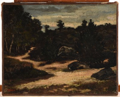 Francia: Chemin sableux en forêt de Fontainebleau alkotó: Antoine Louis Barye