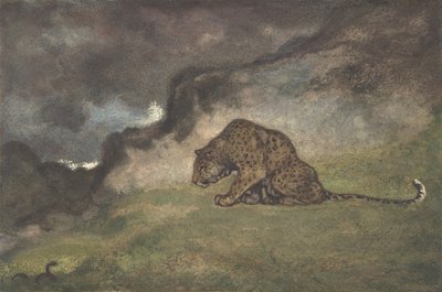Leopárdfigyelő kígyó, 1810-75. alkotó: Antoine Louis Barye