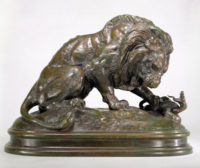 Oroszlán és Kígyó alkotó: Antoine Louis Barye