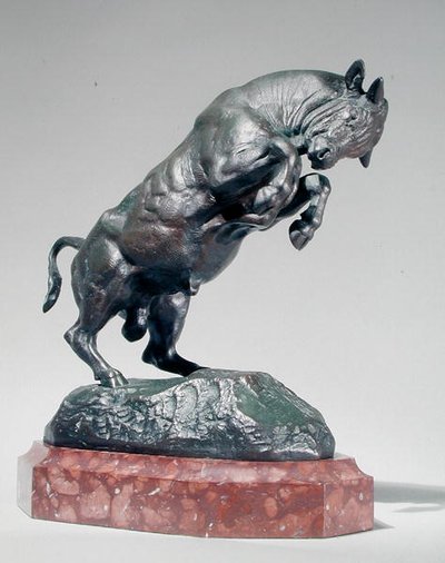 Nevelő bika alkotó: Antoine Louis Barye