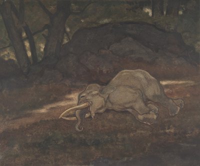 Alvó elefánt, 1810-75. alkotó: Antoine Louis Barye