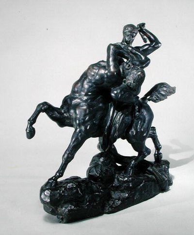 Thészeusz a Kentaur Bienor ellen (bronz) (elölnézet) alkotó: Antoine Louis Barye