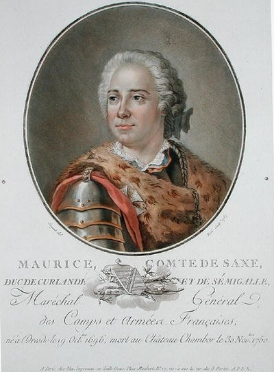 Maurice (1696-1750) szászországi gróf alkotó: Antoine Louis Francois (after) Sergent-Marceau
