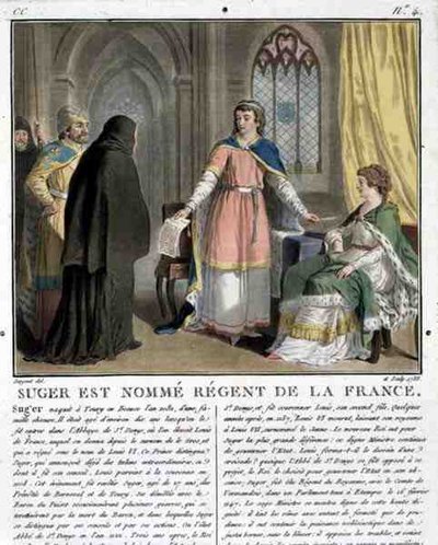Suger apátot (1082-1152) Franciaország régensének nevezték, 1788 alkotó: Antoine Louis Francois Sergent-Marceau