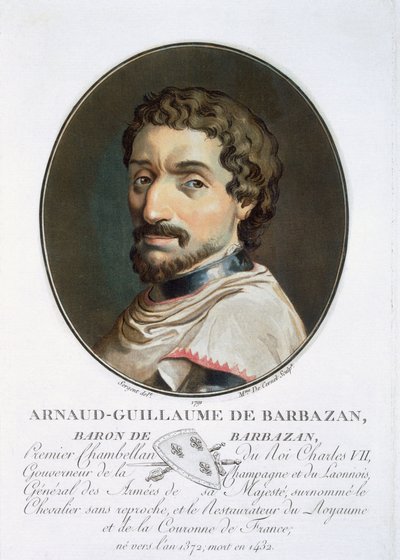 Arnaud-Guillaume, Baron de Barbazan, "Nagy férfiak, jeles nők és emlékezetes francia alanyok portréi, sír és színes nyomatok" című művéből, Pierre Blin, 1786-92, Párizs (colo alkotó: Antoine Louis Francois Sergent-Marceau