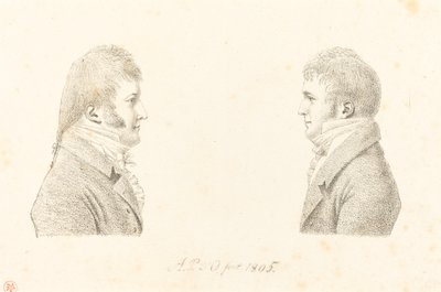 Önarckép és a művész testvére alkotó: Antoine Marie Philippe Louis d