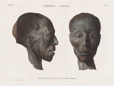 Egyiptom leírása: Egyiptom: Théba. Hypogees Vol. II, Pl. 49 alkotó: Antoine Maxime Monsaldy
