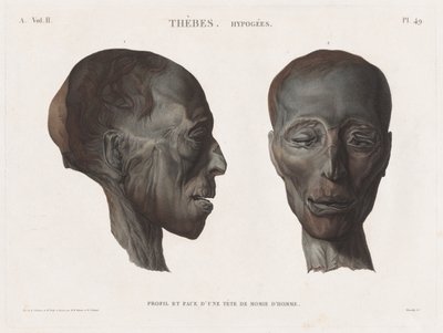 Egyiptom leírása: Théba. Hypogees Vol. II, Pl. 49. alkotó: Antoine Maxime Monsaldy