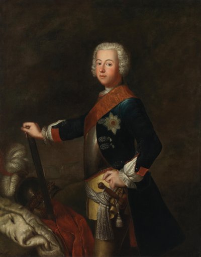 II. Frigyes porosz király portréja trónörökösként alkotó: Antoine Pesne
