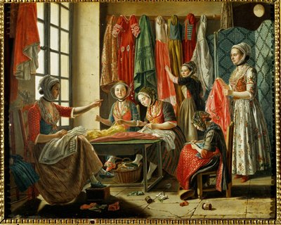 Varrónők műhelye Arles-ban ... (olaj, vászon) alkotó: Antoine Raspal