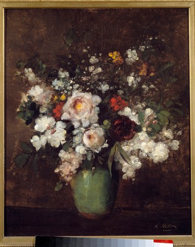 Virágváza Antoine Vollon festménye (1833-1900) 19. századi Lille-i Szépművészeti Múzeum alkotó: Antoine Vollon