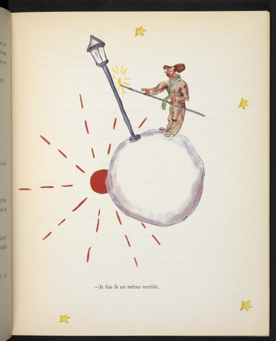 Ich mache einen schrecklichen Job, Illustration des Laternenanzünders aus 