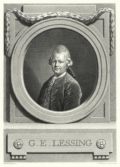 Gotthold Ephraim Lessing, német felvilágosodás; filozófus, író és drámaíró (metszet) alkotó: Anton (after) Graff