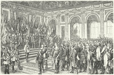 I. Vilmos porosz Versailles-ban Németország császárává nyilvánította alkotó: Anton Alexander von (after) Werner