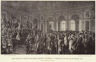 Vilmos porosz király kikiáltja Németország császárát. alkotó: Anton Alexander von Werner