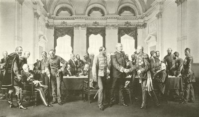 A berlini konferencia (mélynyomás) alkotó: Anton Alexander von Werner
