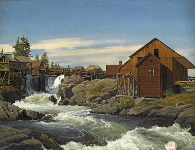 Hønefossból alkotó: Anton Eduard Kieldrup