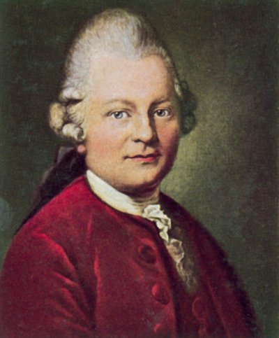 Gotthold Ephraim Lessing, német drámaíró és filozófus (színes litográfia) alkotó: Anton Graff