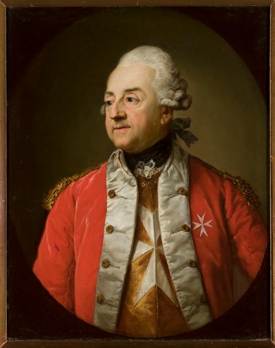 Johann N. Schaffgotsch portréja katonai egyenruhában alkotó: Anton Graff