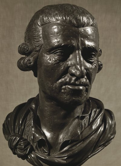 Joseph Haydn. Öntött ólom mellszobor ... alkotó: Anton Grassi