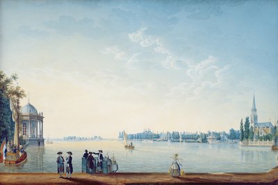 Havenrak Broekbe Waterlandben, vagy Zwolle városa az Ijssel partján Hollandiában, 1814 alkotó: Anton Ignaz Melling