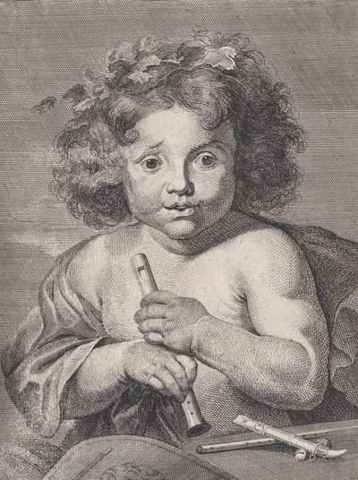 Az ifjú Bacchus fuvolával a kezében, 1728. alkotó: Anton Joseph von Prenner