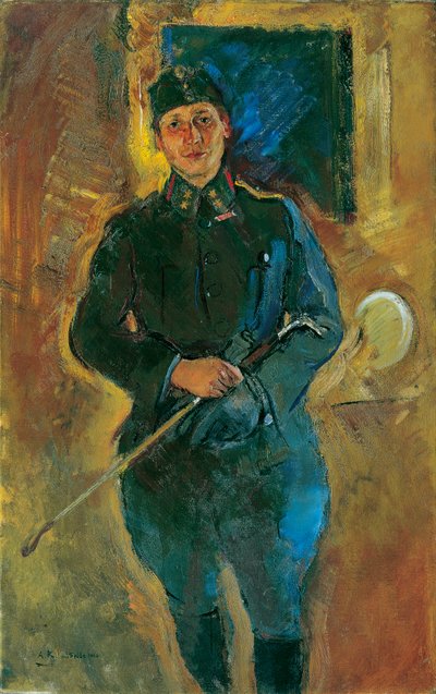 Otto von Aichelburg-Zossenegg lovassági hadnagyként alkotó: Anton Kolig