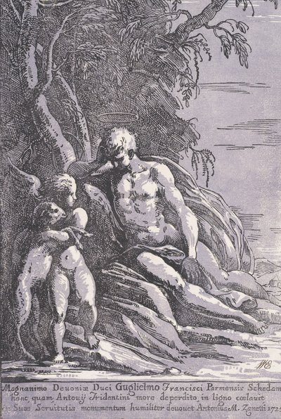 Szent János a sivatagban, 1725. alkotó: Anton Maria Zanetti