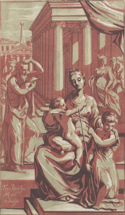 Szűz és gyermek Keresztelő Szent Jánossal, kb. 1722. alkotó: Anton Maria Zanetti