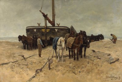Halászcsónak a tengerparton alkotó: Anton Mauve