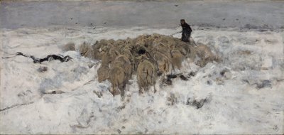 Juhnyáj a pásztorral a hóban alkotó: Anton Mauve
