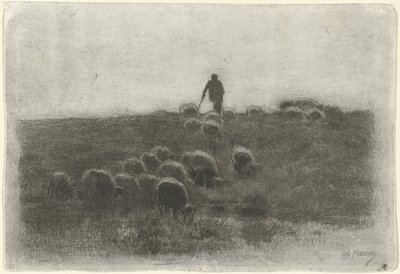 Pásztor juhnyájjal alkotó: Anton Mauve