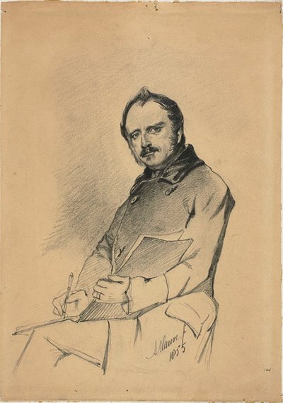 Portré egy férfi írás alkotó: Anton Mauve