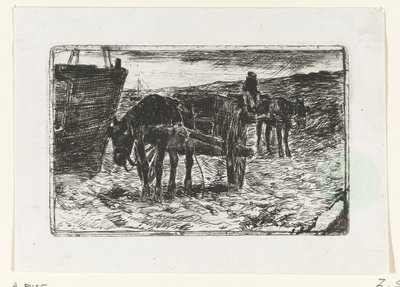 Autók a tengerparton alkotó: Anton Mauve