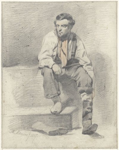 ülő munkás alkotó: Anton Mauve