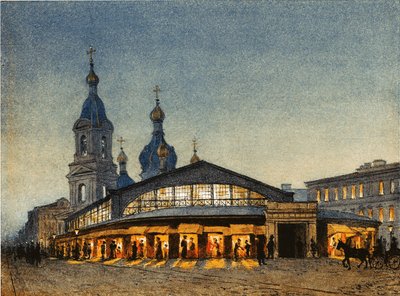 A Széna A Sennaya tér és a Megváltó templom Szentpéterváron alkotó: Anton Sergeevich Lytkin