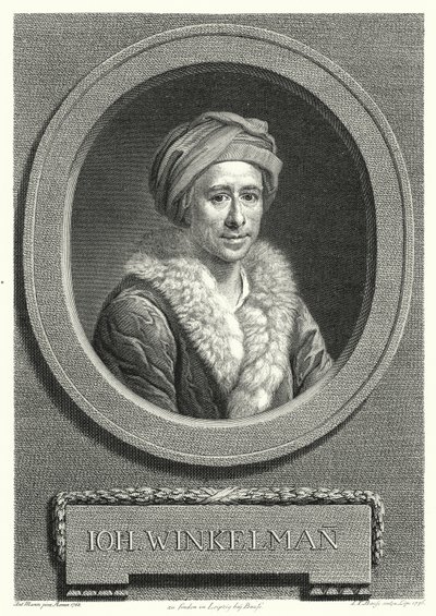 Johann Joachim Winckelmann német művészettörténész és régész (metszet) alkotó: Anton von (after) Maron