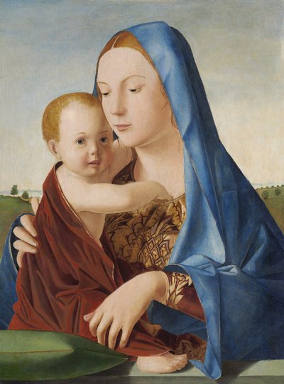 Madonna és gyermeke, 1475 körül (olaj és tempera a panelről a panelről) alkotó: Antonello da Messina